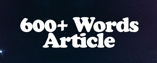 600+ Words Article